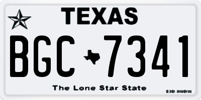 TX license plate BGC7341
