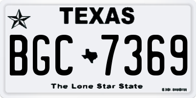 TX license plate BGC7369