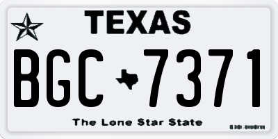 TX license plate BGC7371