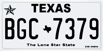 TX license plate BGC7379