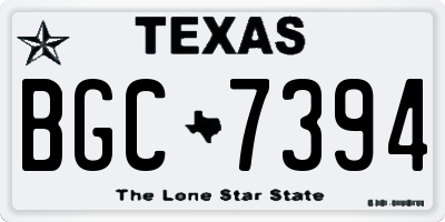 TX license plate BGC7394