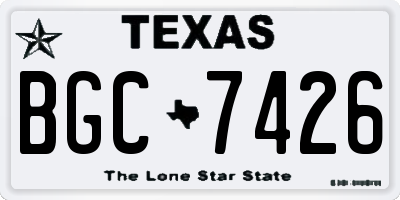 TX license plate BGC7426