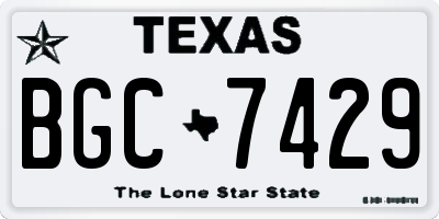TX license plate BGC7429