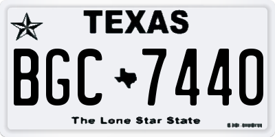 TX license plate BGC7440