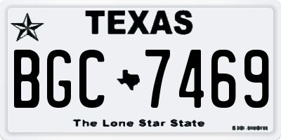 TX license plate BGC7469