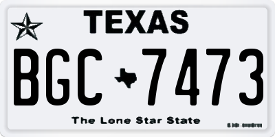 TX license plate BGC7473