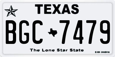 TX license plate BGC7479