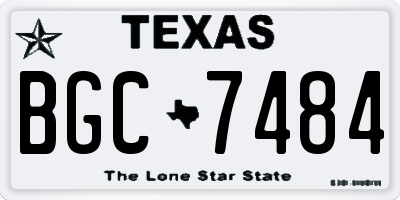 TX license plate BGC7484