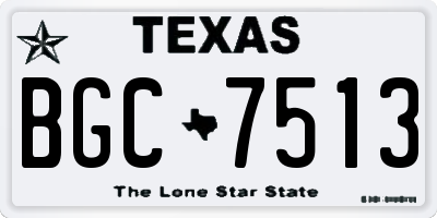 TX license plate BGC7513