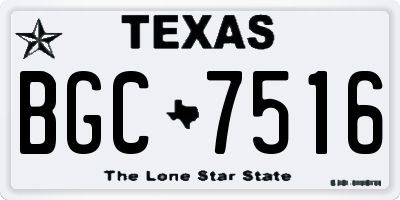TX license plate BGC7516