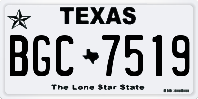 TX license plate BGC7519
