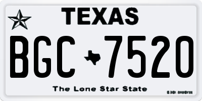 TX license plate BGC7520