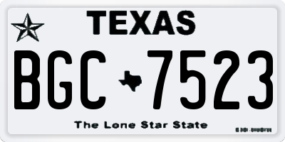 TX license plate BGC7523