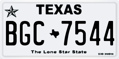 TX license plate BGC7544