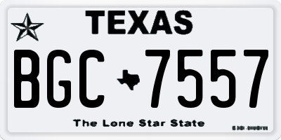 TX license plate BGC7557