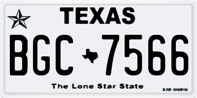 TX license plate BGC7566