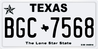 TX license plate BGC7568