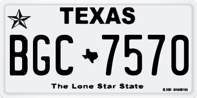TX license plate BGC7570