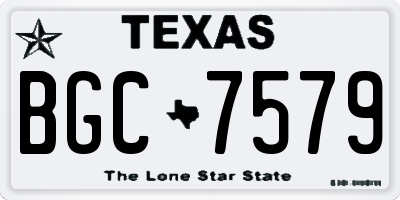 TX license plate BGC7579