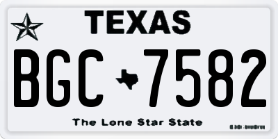 TX license plate BGC7582