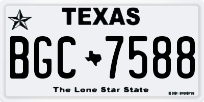 TX license plate BGC7588