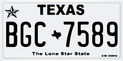 TX license plate BGC7589