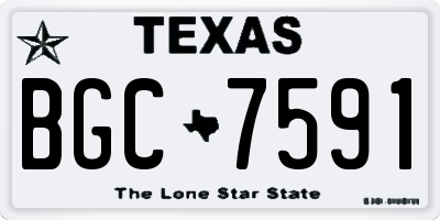 TX license plate BGC7591