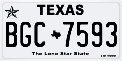 TX license plate BGC7593