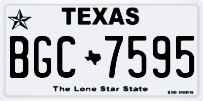 TX license plate BGC7595