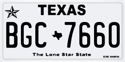 TX license plate BGC7660