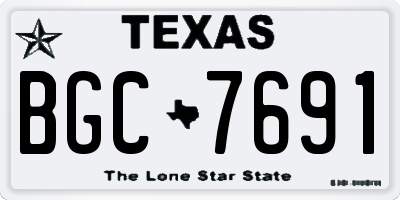TX license plate BGC7691