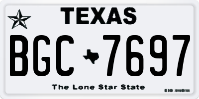 TX license plate BGC7697
