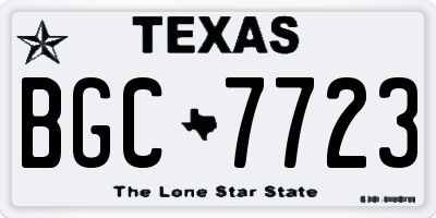 TX license plate BGC7723
