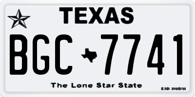 TX license plate BGC7741