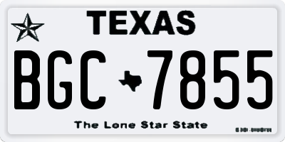 TX license plate BGC7855