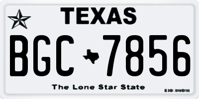 TX license plate BGC7856
