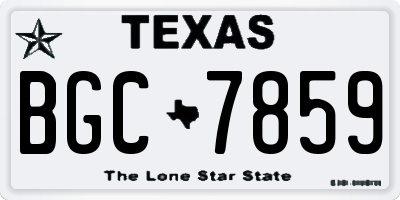 TX license plate BGC7859