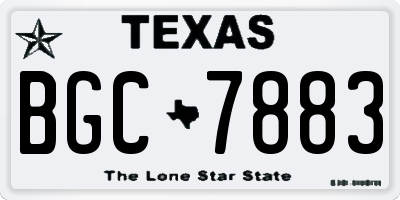 TX license plate BGC7883