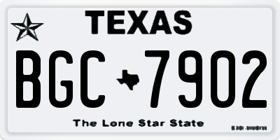 TX license plate BGC7902