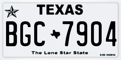 TX license plate BGC7904