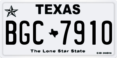 TX license plate BGC7910