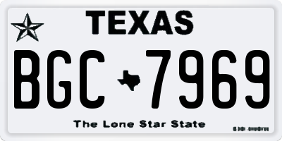 TX license plate BGC7969