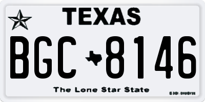 TX license plate BGC8146