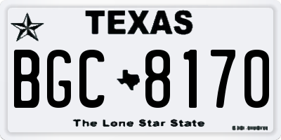 TX license plate BGC8170