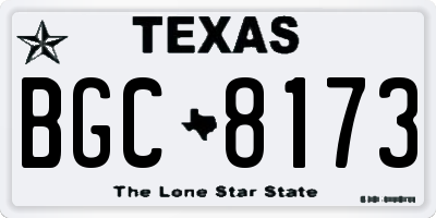 TX license plate BGC8173