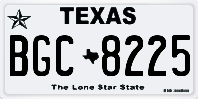 TX license plate BGC8225