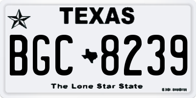 TX license plate BGC8239