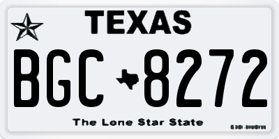 TX license plate BGC8272