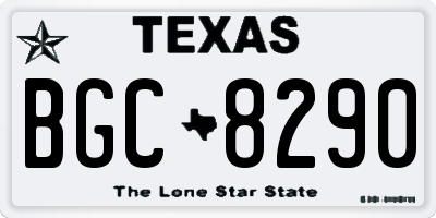 TX license plate BGC8290