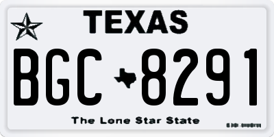TX license plate BGC8291